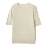 RONGYI-15-Cashmere-85-Silk-Women-s-Round-Neck-Pullover-Short-Sleeve-Spring-And-Summer-Thin-3